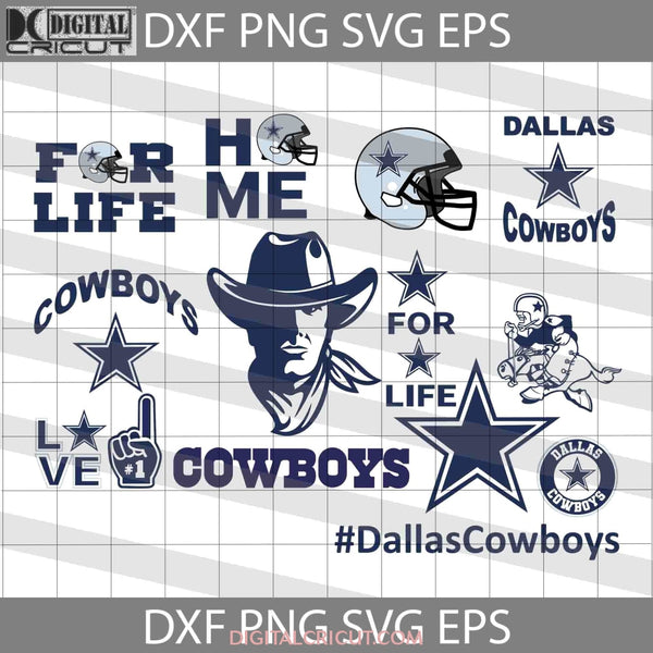 Dallas Cowboys Svg Cricut File Clipart Bundle Love Football Love Sport Svg Nfl Png Eps Dxf