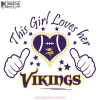 Minnesota Vikings Sugar Skulls This Girl Loves Her Vikings Svg, NFL Svg, Cricut File, Clipart, Leopard Svg, Sport Svg, Love, Football Svg