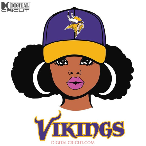 Minnesota Vikings Black Girl Love Svg, Cricut File, NFL Svg, Sport Svg, Football Svg, Love Svg, Black Woman Svg, Clipart, Svg, Png, Eps, Dxf