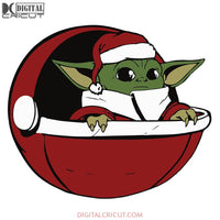 Baby Yoda Christmas Svg, Baby Yoda Svg, Baby Yoda The Mandalorian Star Wars Svg, Cricut File, Christmas Svg, Yoda Christmas Svg, Clipart