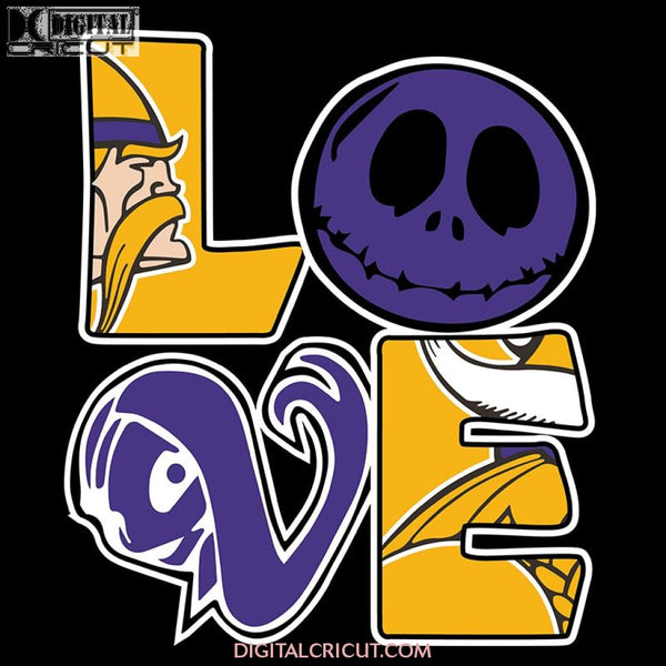 Minnesota Vikings Svg, Vikings Football Svg, Love Svg, NFL Svg, Cricut File, Clipart, Leopard Svg, Sport Svg, Love, Football Svg5