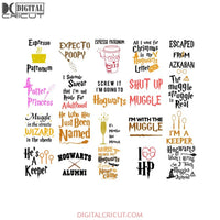 Harry Potter Svg, Bundle, Cricut File, Clipart, Tv Show Svg, Magic Svg, Harry Potter Quotes Svg, Christmas Svg, Holiday Svg