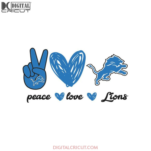 Lions Love Svg, Football Peace Love Lions Svg, Love Lions Svg, NFL Svg, Cricut File, Clipart, Detroit Lions Svg, Football Svg, Sport Svg, Love Football Svg1