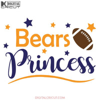 Chicago Bears Svg, Love Bears Svg, Football Princess Bears Svg, NFL Svg, Cricut File, Clipart, Sport Svg, Football Svg, Love Sport Svg