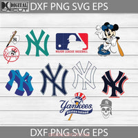 New York Yankees Svg Love Baseball Mom Sport Team Bundle Mlb Clipart Cricut File Png Eps Dxf