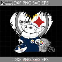 Baby Yoda Loves Pittsburgh Steelers Svg Star Wars Svg Nfl Love Football Team Cricut File Clipart Png