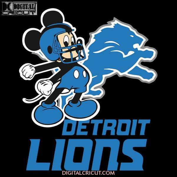 Detroit Lions Svg, Mickey Svg, Disney Svg, NFL Svg, Cricut File, Clipart, Football Svg, Sport Svg, Love Footbal Svg, Png, Eps, Dxf