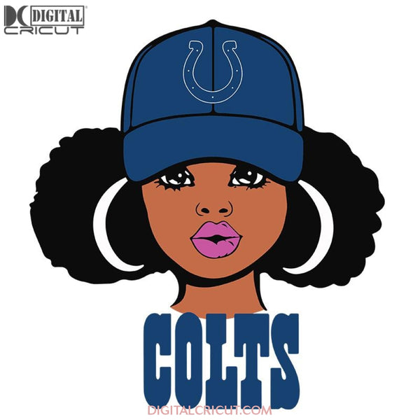 Colts Black Girl Love Svg, Cricut File, NFL Svg, Sport Svg, Football Svg, Love Svg, Black Woman Svg, Clipart, Svg, Png, Eps, Dxf