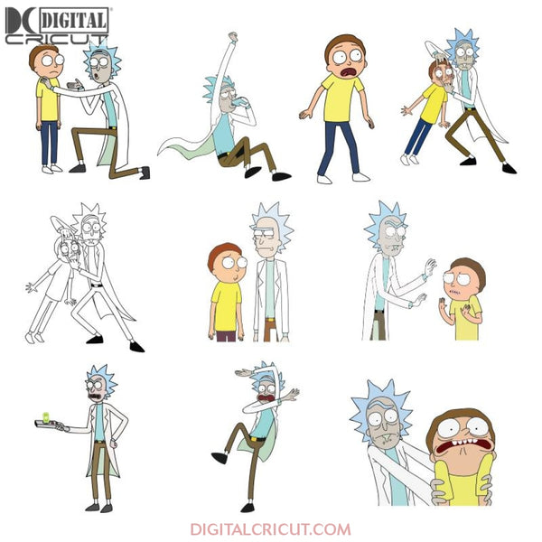 Rick And Morty Svg, Cricut File, Clipart, Bundle, Silhouette Cameo, Cartoon Svg, Funny Cartoon Svg, Png, Eps, Dxf3