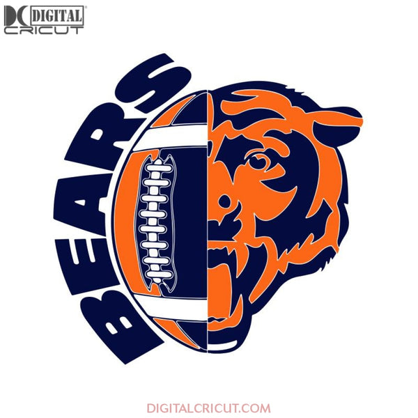 Chicago Bears Svg, Love Bears Svg, Football Skull Bears Svg, NFL Svg, Cricut File, Clipart, Sport Svg, Football Svg, Love Sport Svg1