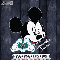 Jacksonville Jaguars Svg, Love Svg, Heart Mickey Mouse Love Svg, NFL Svg, Disney Svg, Football Svg, Cricut File, Svg