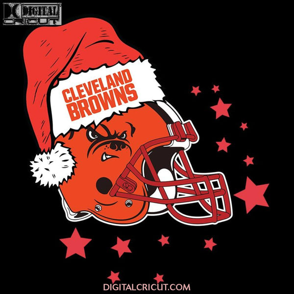 Cleveland Browns Hat Santa Svg, Cricut File, Clipart, Football Svg, NFL Svg, Sport Svg, Christmas Svg, Png, Eps, Dxf