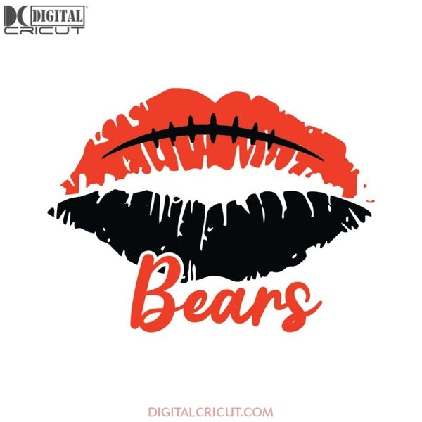 Chicago Bears Svg, Love Bears Svg, Football Sexy Lips Bears Svg, NFL Svg, Cricut File, Clipart, Sport Svg, Football Svg, Love Sport Svg