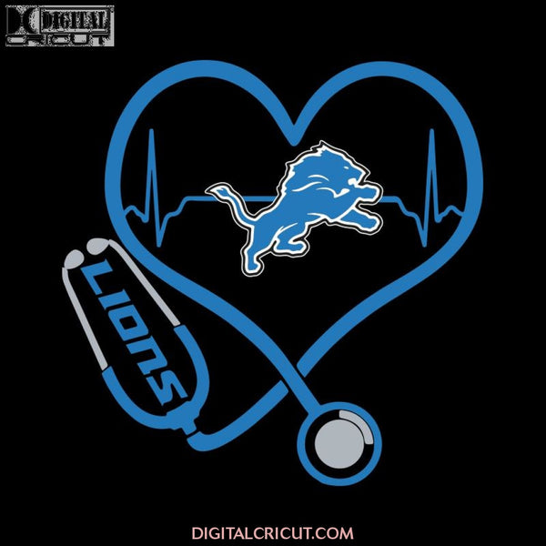 Lions Love Svg, Football Lions Heartbeat Svg, Love Lions Svg, NFL Svg, Cricut File, Clipart, Detroit Lions Svg, Football Svg, Sport Svg, Love Football Svg