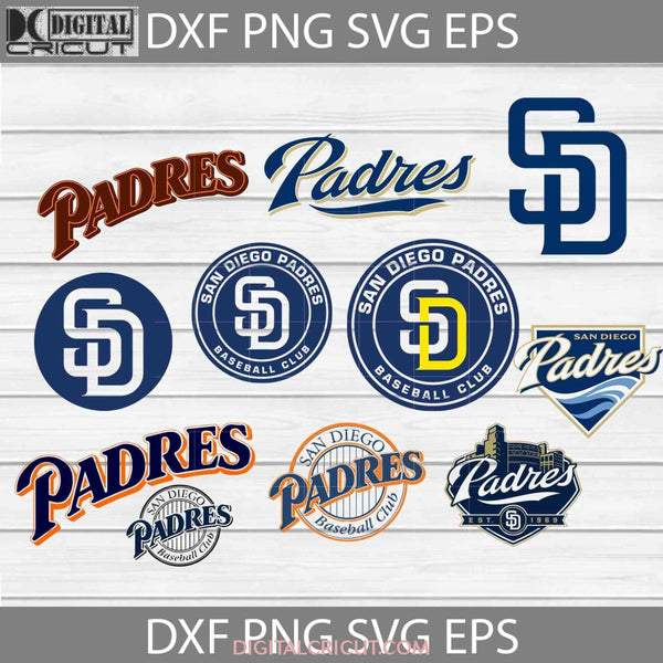 San Diego Padres Svg Love Baseball Mom Sport Team Bundle Mlb Clipart Cricut File Svg Png Eps Dxf