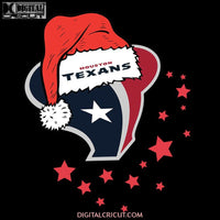 Houton texans Hat Santa Svg, Cricut File, Clipart, Football Svg, NFL Svg, Sport Svg, Christmas Svg, Png, Eps, Dxf