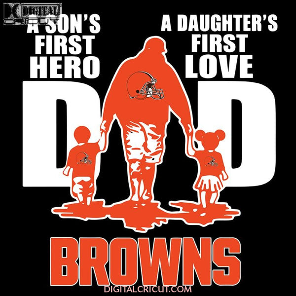 Cleveland Browns Svg, Love Dad Browns Svg, Love Browns Svg, Cricut File, Clipart, Football Svg, Skull Svg, NFL Svg, Sport Svg, Love Football Svg