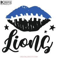 Lions Love Svg, Football Lions Lip Svg, NFL Svg, Cricut File, Clipart, Detroit Lions Svg, Football Svg, Sport Svg, Love Football Svg