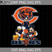 Chicago Bears Mickey And Friend Svg Donald Duck Goofy Love Svg Nfl Svg Football Team Cricut File