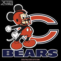 Chicago Bears Svg, Mickey Svg, Disney Svg, NFL Svg, Cricut File, Clipart, Football Svg, Sport Svg, Love Footbal Svg, Png, Eps, Dxf