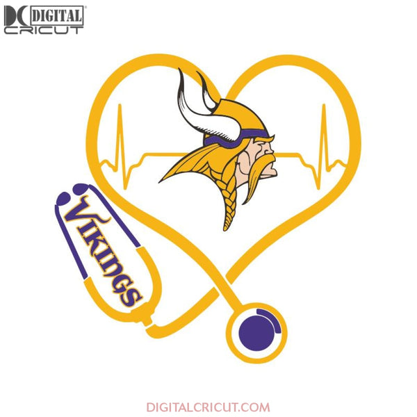 Minnesota Vikings Svg, Vikings Logo Svg, Vikings Heartbeat Svg, NFL Svg, Cricut File, Clipart, Leopard Svg, Sport Svg, Football Svg