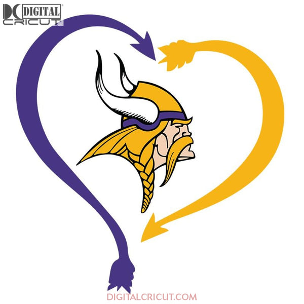 Minnesota Vikings Svg, Vikings Football Svg, Love Svg, NFL Svg, Cricut File, Clipart, Leopard Svg, Sport Svg, Love, Football Svg6