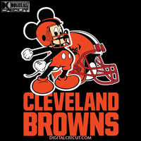 Cleveland Browns Svg, Mickey Svg, Disney Svg, NFL Svg, Cricut File, Clipart, Football Svg, Sport Svg, Love Footbal Svg, Png, Eps, Dxf