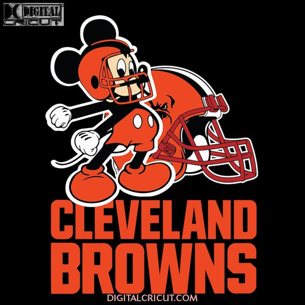 Cleveland Browns Svg, Mickey Svg, Disney Svg, NFL Svg, Cricut File, Clipart, Football Svg, Sport Svg, Love Footbal Svg, Png, Eps, Dxf