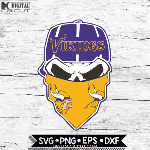 Minnesota Vikings Svg. NFL Svg, Skull Svg Files For Cricut, Football Svg, Cricut File, Svg