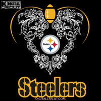 Love Steelers Svg, NFL Svg, Cricut File, Clipart, Pittsburgh Steelers Svg, Football Svg, Sport Svg, Love Football Svg, Heart Svg, Png, Eps, Dxf