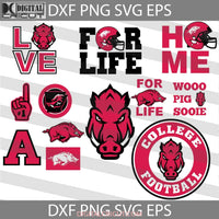 Arkansas Razorback Svg Cricut File Clipart Bundle Love Football Love Sport Nfl Png Eps Dxf