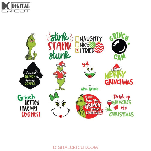 Grinch svg, Christmas Svg, Cricut, Bundle, Dr.seuss Svg, Merry Christmas Svg, Grinches Svg, Grinch clip art 2