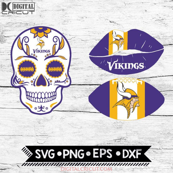 Minnesota Vikings Svg, NFL Svg, Bundle, Svg, Cricut File, Football Svg, Skull Svg