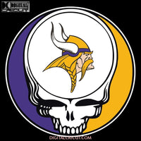 Minnesota Vikings Svg, Skull Svg, NFL Svg, Football Svg, Cricut File, Clipart, Silhouette, Love Football Svg, Png, Eps, Dxf