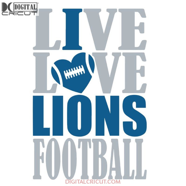 Lions Love Svg, Football Lions Svg, Love Lions Svg, NFL Svg, Cricut File, Clipart, Detroit Lions Svg, Football Svg, Sport Svg, Love Football Svg63