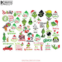 Grinch Svg, Cricut File, Clipart, Christmas Svg, Merry Christmas Svg, Grinch Quotes Svg, Santa Hat Svg, Dr Seuss Svg, Png, Eps, Dxf