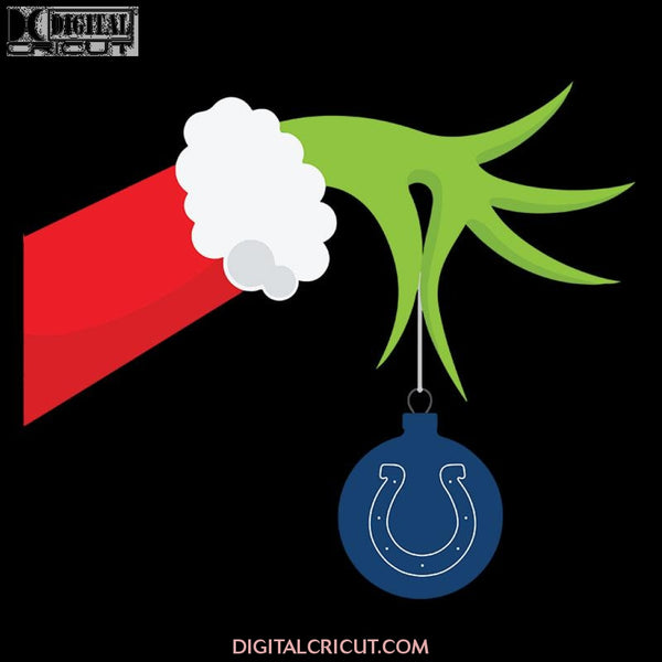 The Grinch Christmas Decoration Colts NFL Svg, Cricut File, Clipart, Green Bay Packers Svg, NFL Svg, Football Svg, Christmas Svg, Png, Eps, Dxf