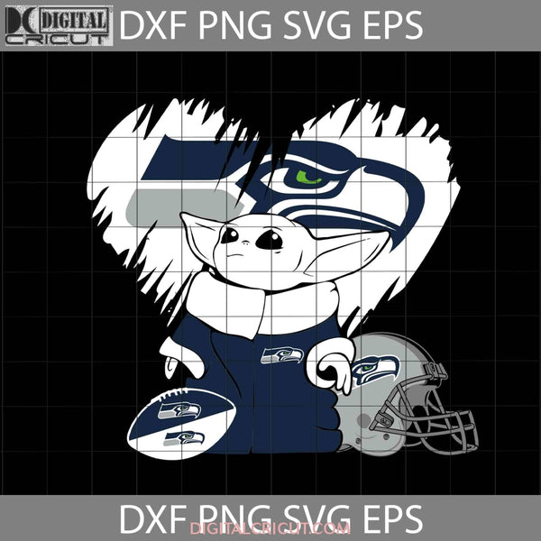 Baby Yoda Loves Seattle Seahawks Svg Star Wars Svg Nfl Love Football Team Cricut File Clipart Png