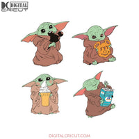 Baby Yoda Svg, Baby Yoda Pack, Baby Alien Svg, Star Wars Svg, Cricut File, Clipart, Bundle, Yoda Svg, Cartoon Svg