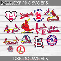 St. Louis Cardinals Svg Love Baseball Mom Sport Team Bundle Mlb Clipart Cricut File Svg Png Eps Dxf