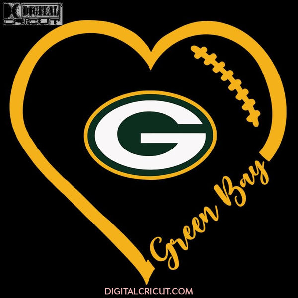 Green Bay Packers Svg, Love Packers Svg, Cricut File, Clipart, NFL Svg, Football Svg, Sport Svg, Love Football Svg, Png, Eps, Dxf