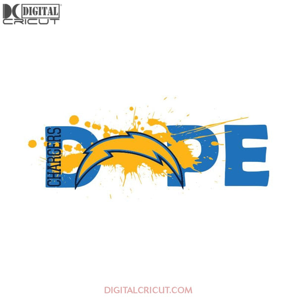 NFL Football DOPE, Los Angeles Chargers Svg, Cricut File, Football Svg
