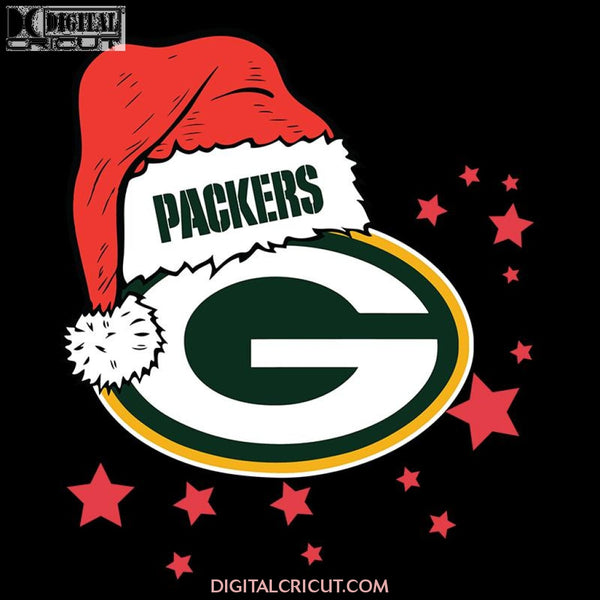 Green Bay Packers Hat Santa Svg, Cricut File, Clipart, Football Svg, NFL Svg, Sport Svg, Christmas Svg, Png, Eps, Dxf