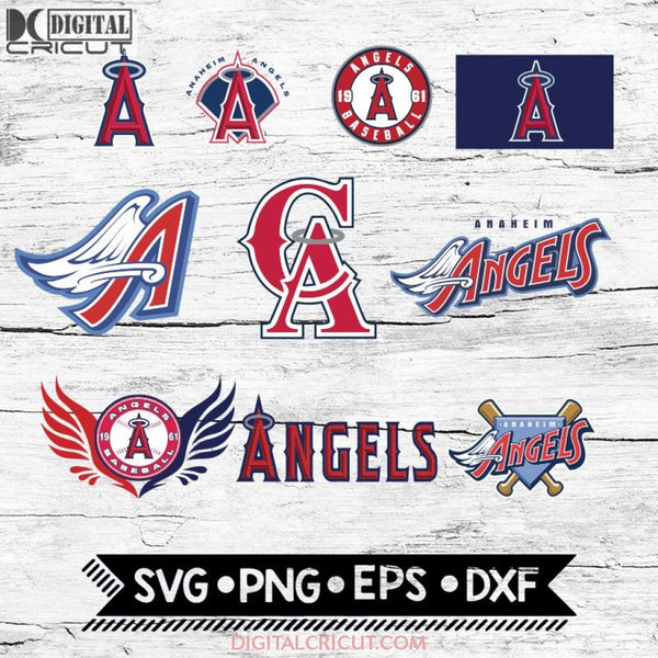 Los Angeles Angels Svg Bundle Sport Mlb Baseball