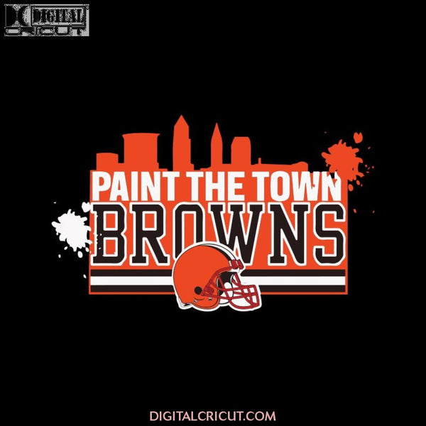 Cleveland Browns Svg, Football Paint The Town Browns Svg, Love Browns Svg, Cricut File, Clipart, Football Svg, Skull Svg, NFL Svg, Sport Svg, Love Football Svg