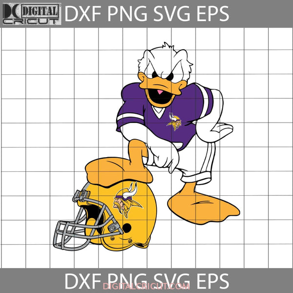 Minnesota Vikings Donald Duck Svg Nfl Love Football Team Cricut File Clipart Png Eps Dxf