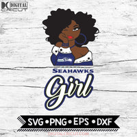 Seattle Seahawks Girl Svg, NFL Svg, Cricut File, Svg, Football Svg, Black Woman Svg, BLM Svg