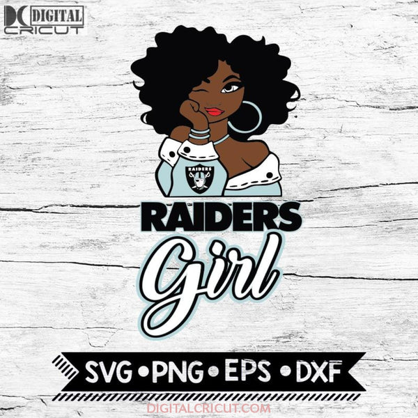 Las Vegas Raiders Girl Svg, NFL Svg, Cricut File, Svg, Football Svg, Black Woman Svg, BLM Svg