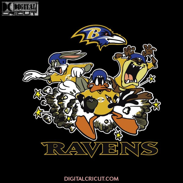 The Looney Tunes Football Team Baltimore Ravens NFL Svg, Cricut File, Clipart, NFL Svg, Sport Svg, Football Svg