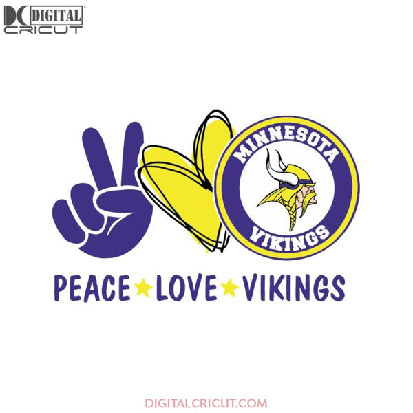 Minnesota Vikings Svg, Peace Love Vikings Football Svg, NFL Svg, Cricut File, Clipart, Leopard Svg, Sport Svg, Football Svg